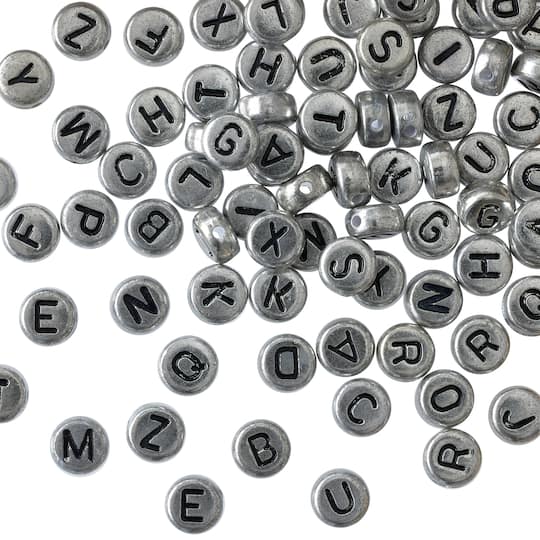 7mm Silver Round Alpha Beads, 390ct. by Bead Landing™